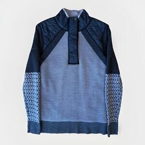 Smartwool Blue and Navy 1/4 Zip